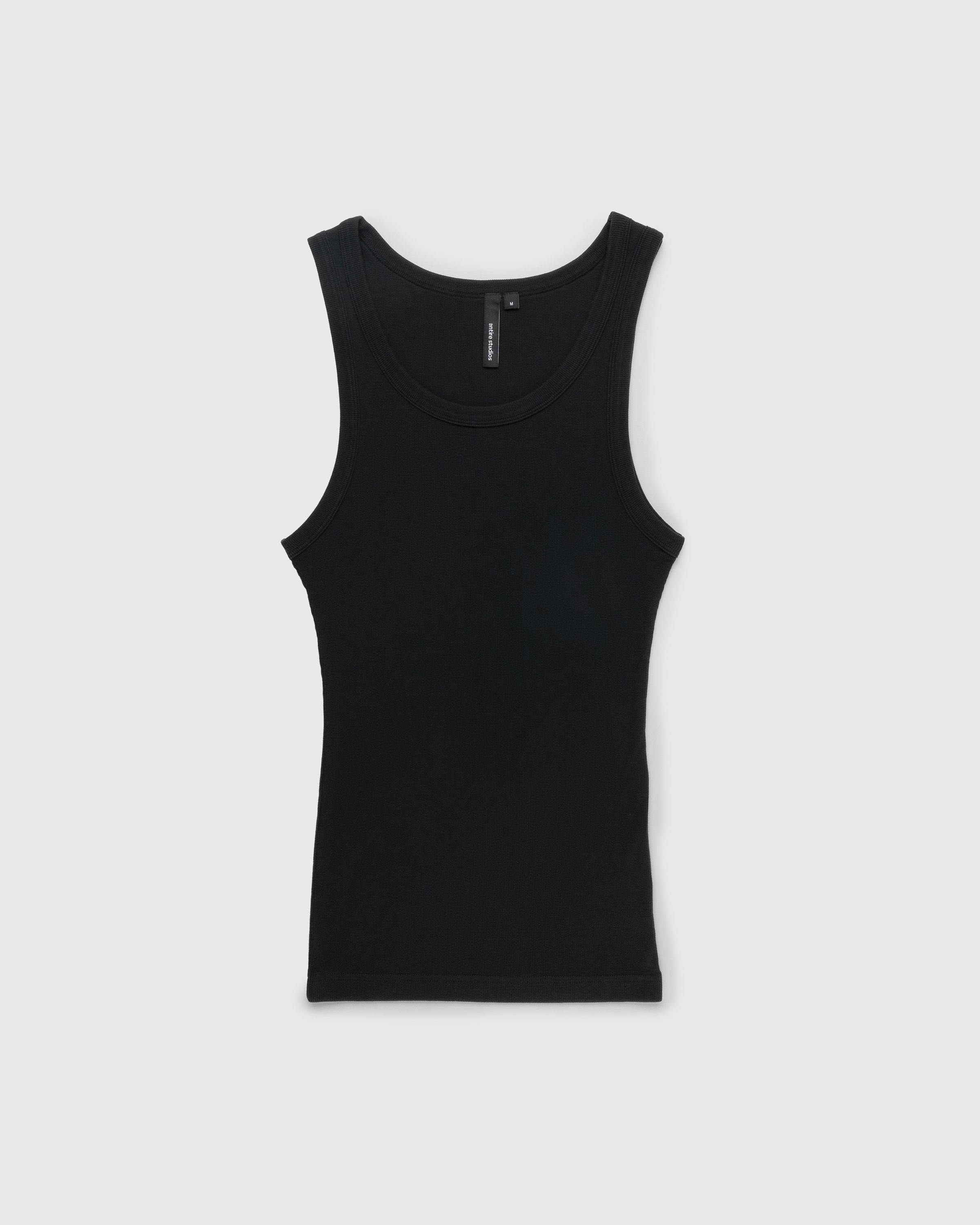 Entire Studios - Rib Tank Tar - Clothing - Black - Image 1