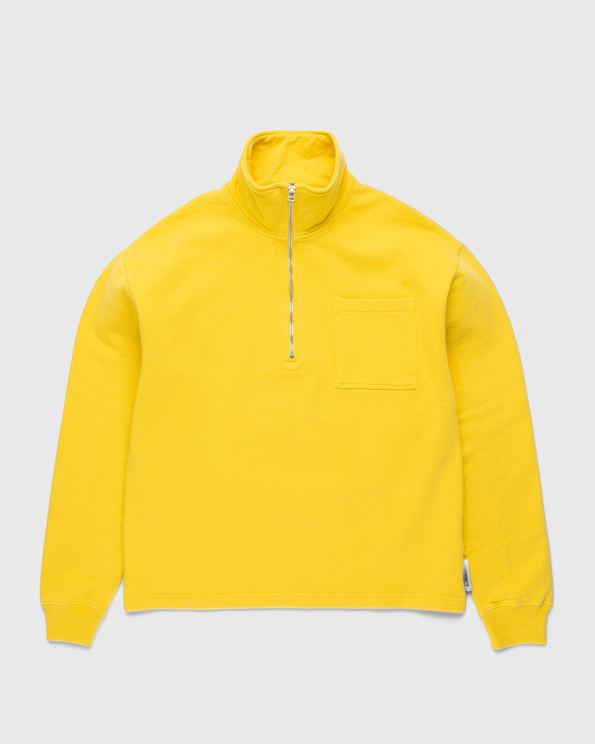 Highsnobiety - Fleece Quarter Zip Yellow - Clothing - Yellow - Image 1