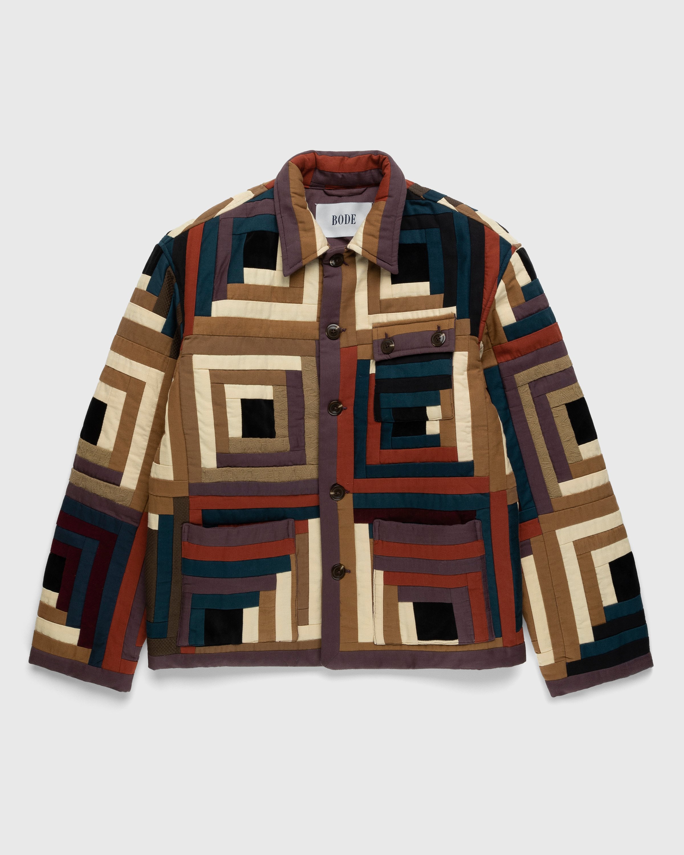 Bode - Log Cabin Quilted Workwear Jacket Multi - Clothing - Multi - Image 1