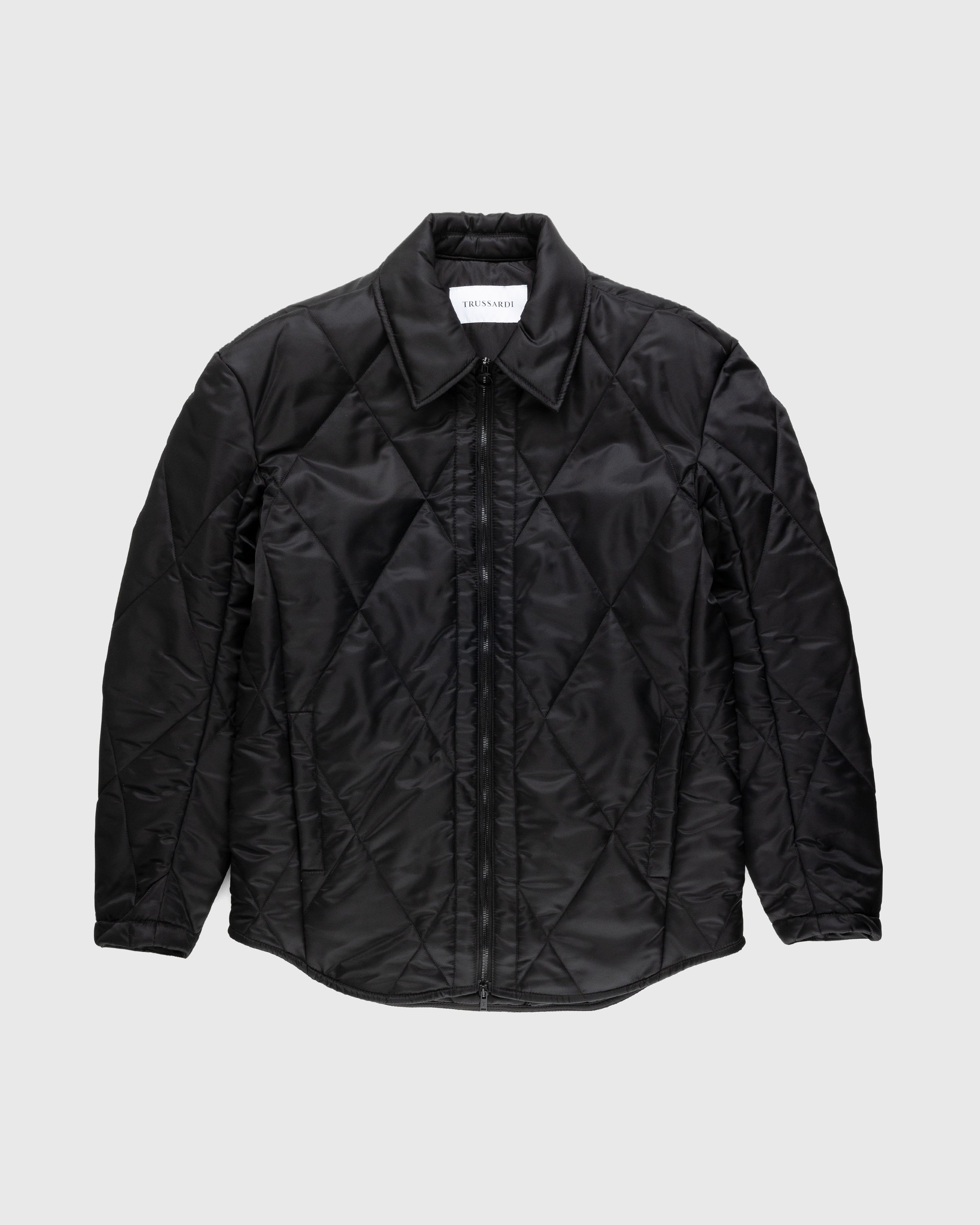 Trussardi - Diamond-Quilted Nylon Jacket Black - Clothing - Black - Image 1