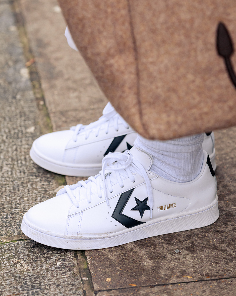 .Converse white leather sneakers