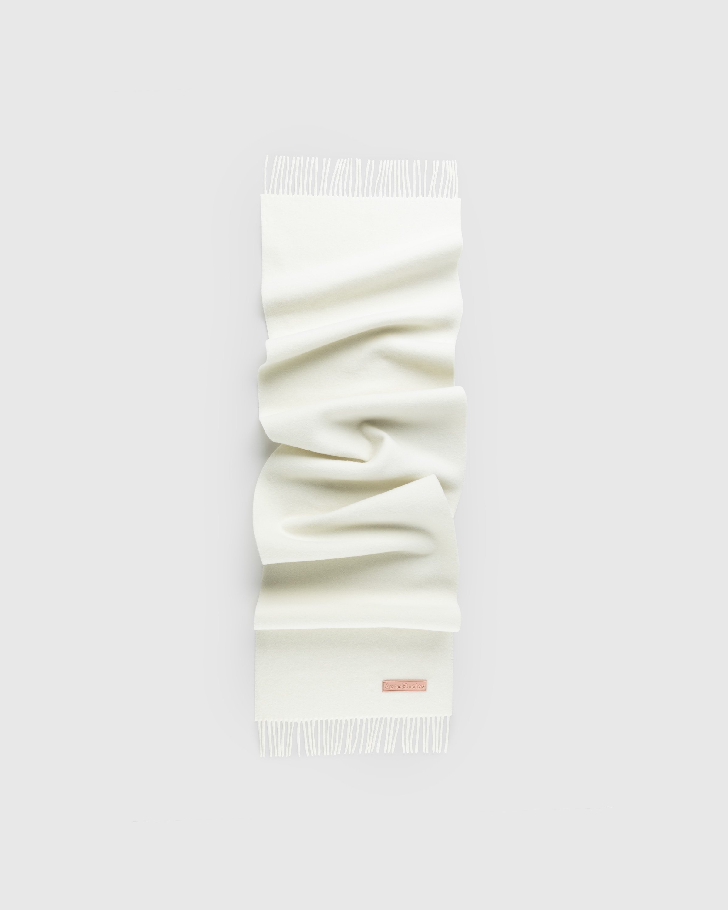 Acne Studios - Rich Wool Fringe Scarf - Accessories - White - Image 1