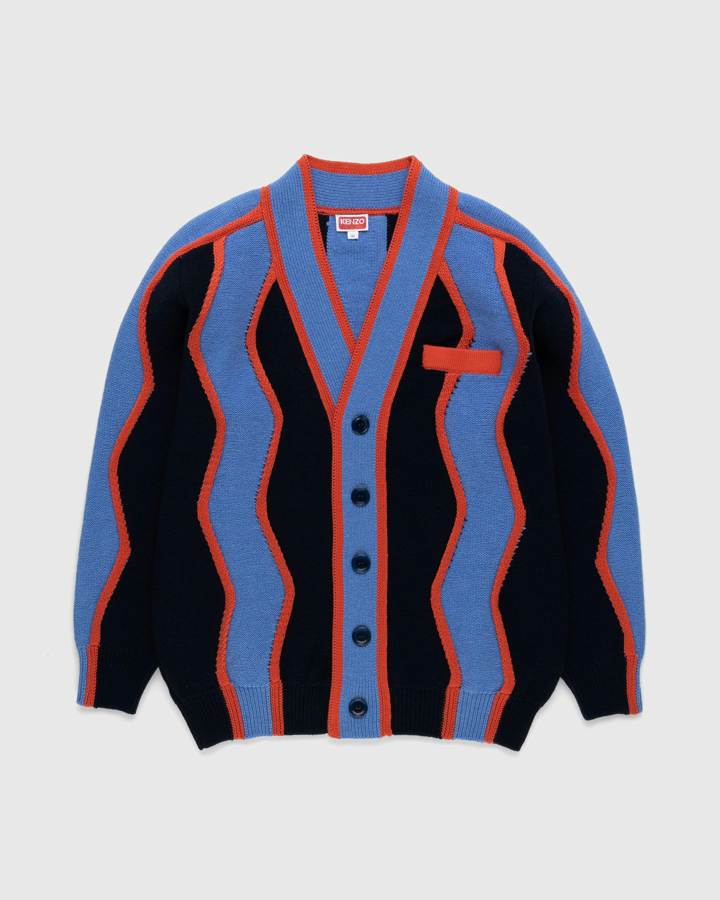 Kenzo - Wavy Stripe Cardigan - Clothing - Blue - Image 1