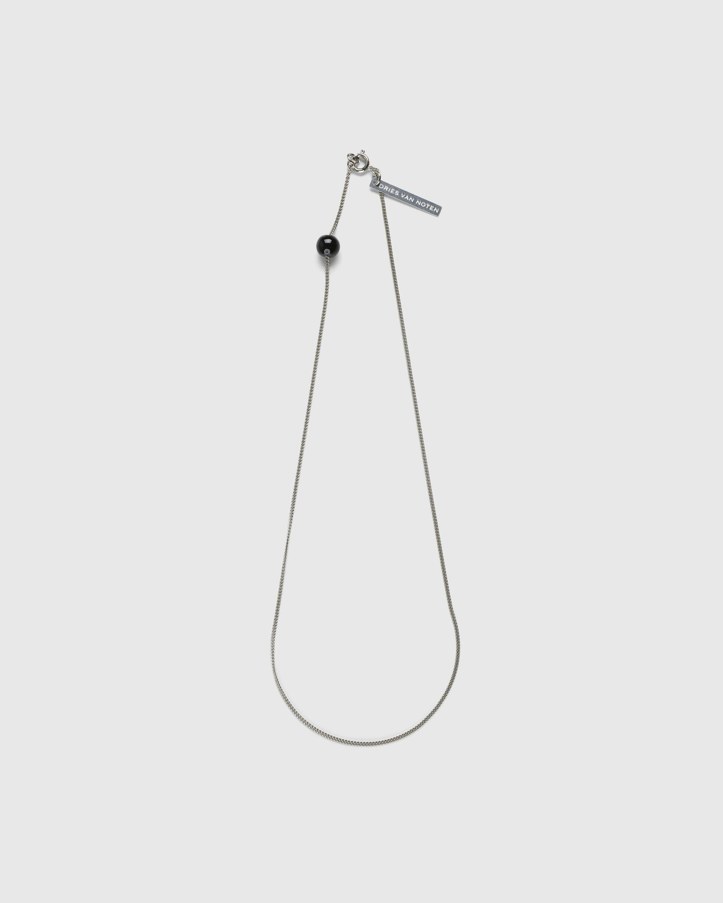 Dries van Noten - Ball Necklace Silver - Accessories - Black - Image 1