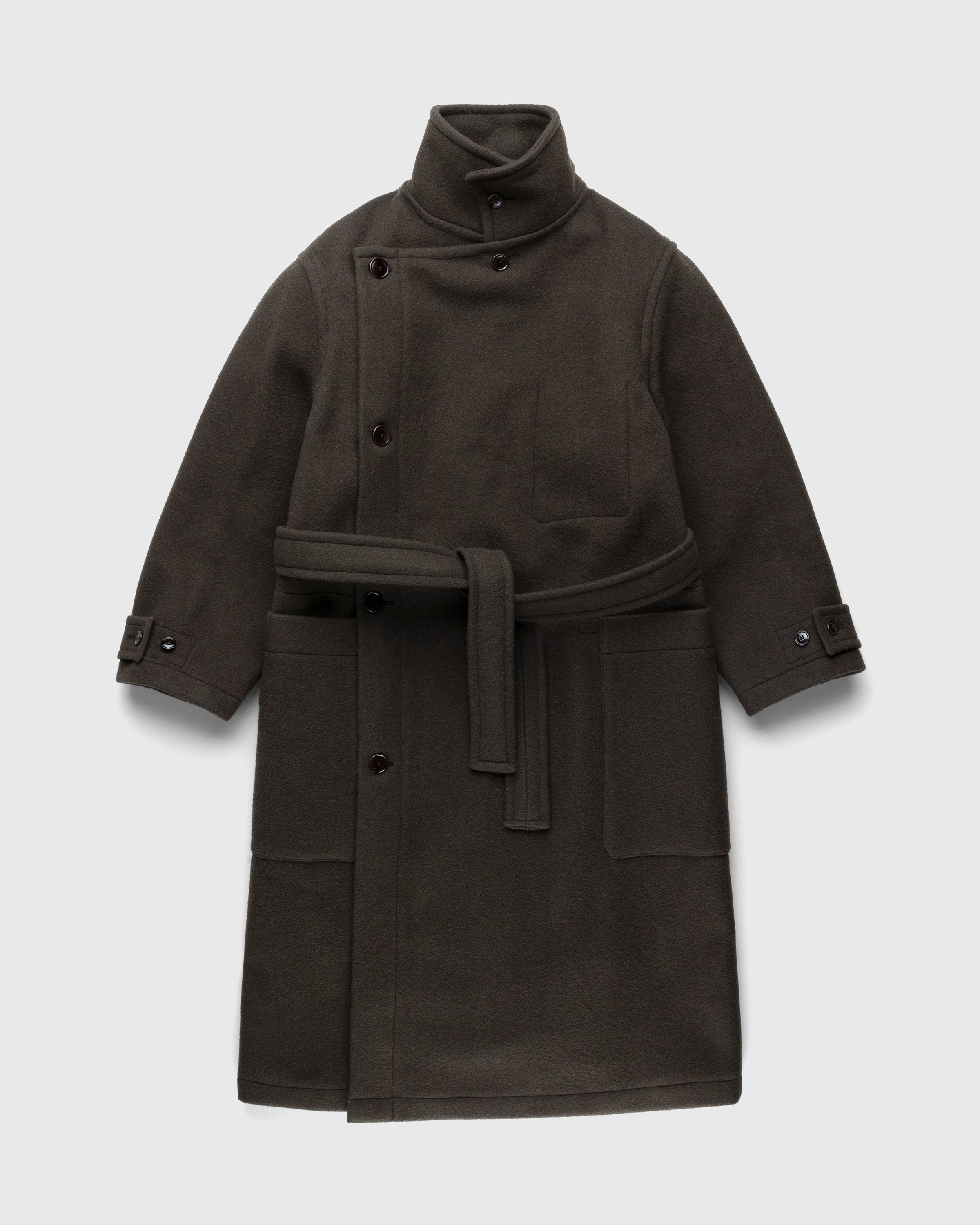 Lemaire - Wool Wrap Coat Green - Clothing - Green - Image 1