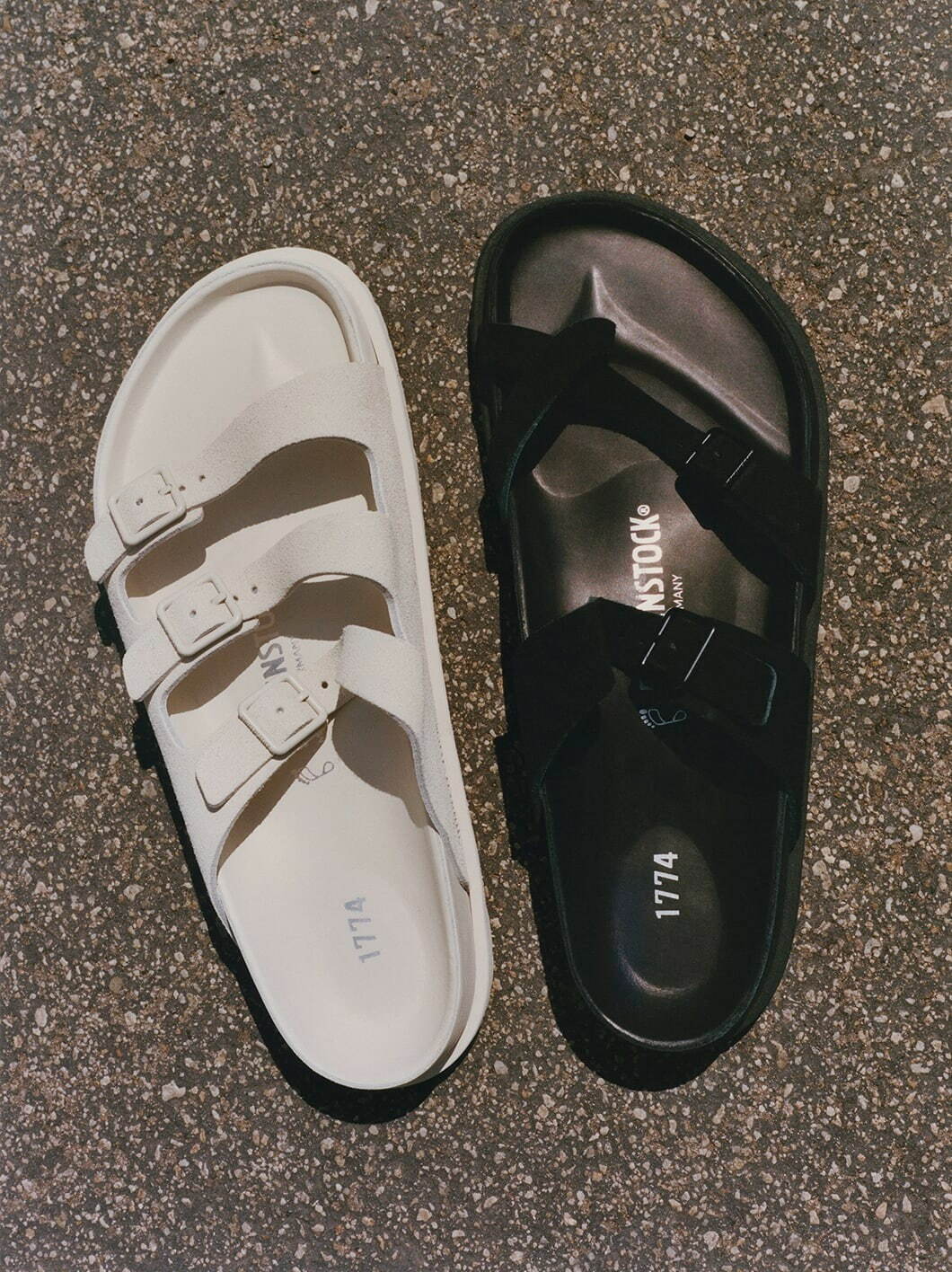 sandals, white sandals, black sandals