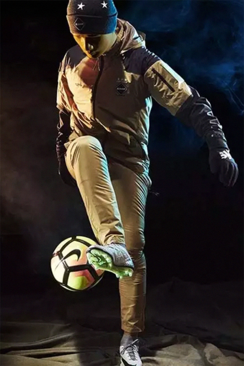 F.C. Real Bristol footballer wearing SOPHNET. x Nike collab