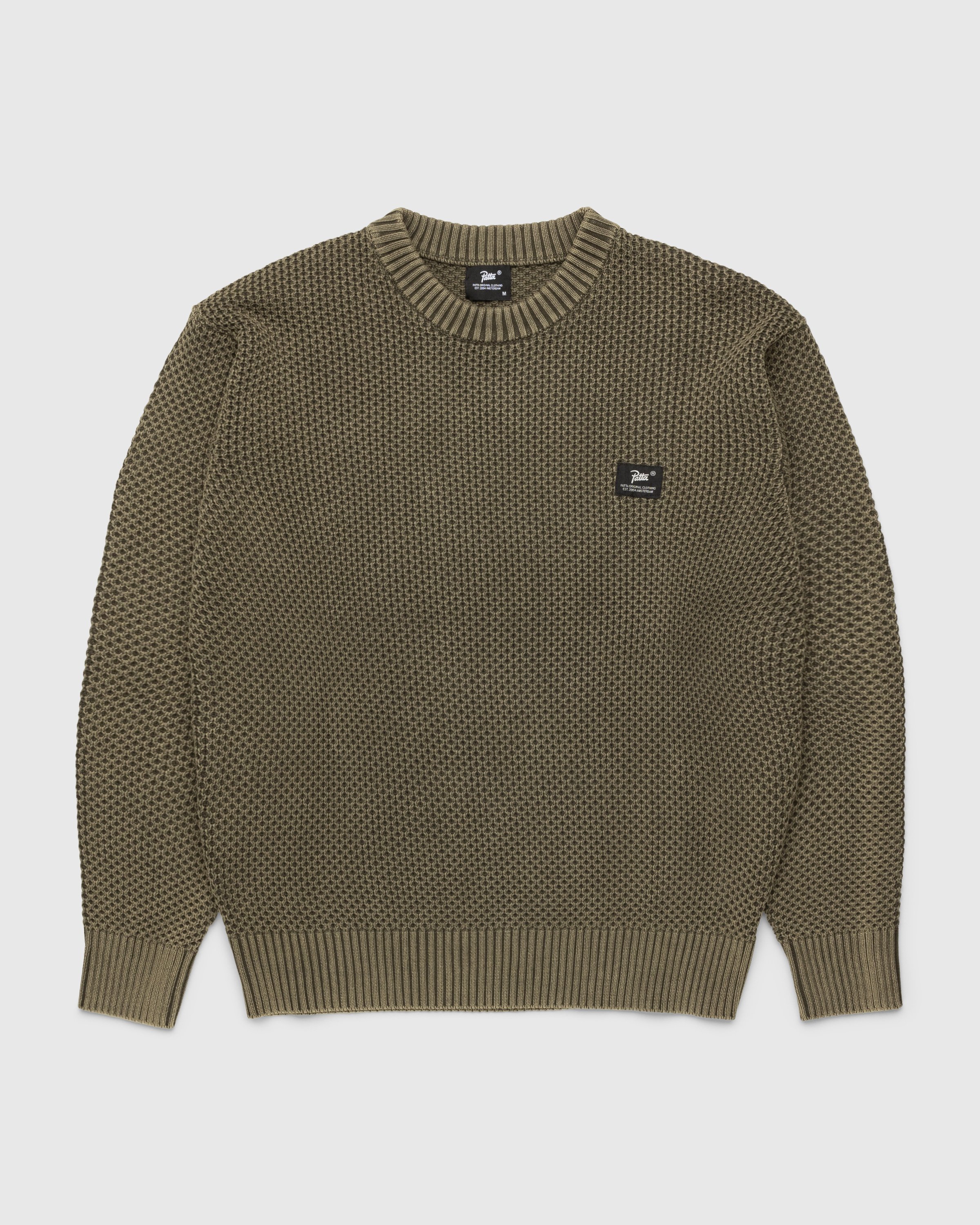 Patta - Honeycomb Knitted Sweater - Clothing - Brown - Image 1