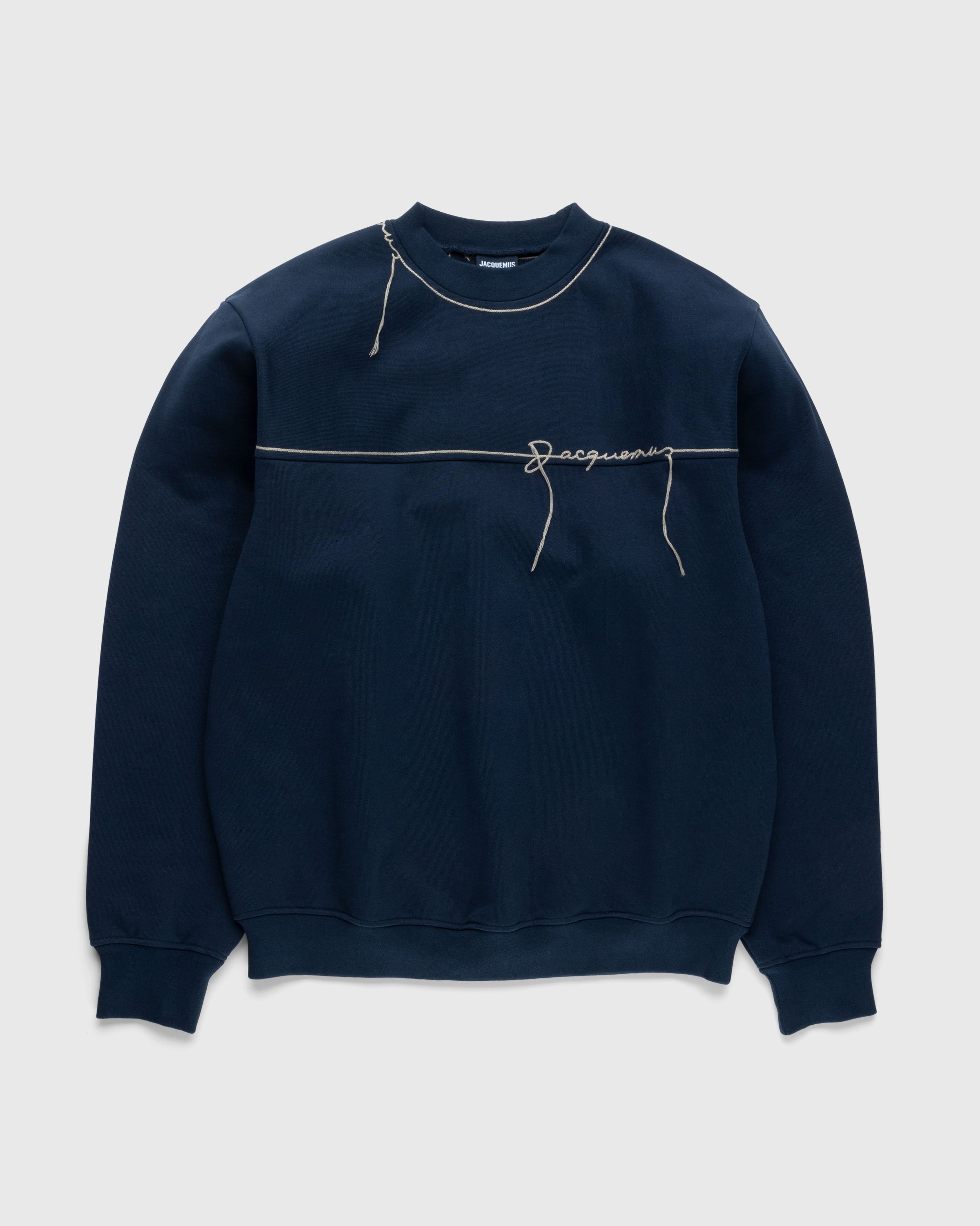 JACQUEMUS - Le Sweatshirt Fio Blue - Clothing - Blue - Image 1