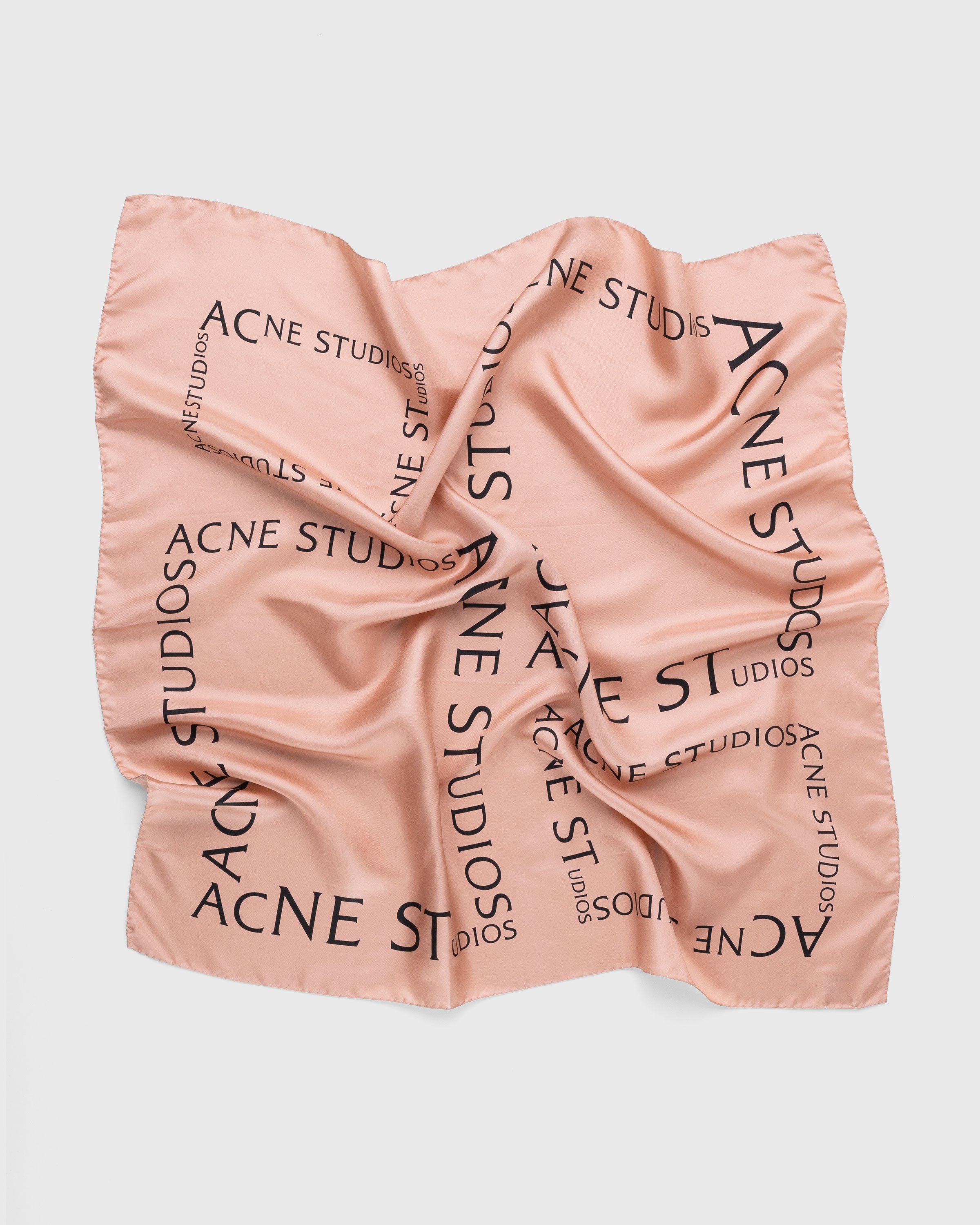 Acne Studios - Silk Logo Scarf - Accessories - Pink - Image 1