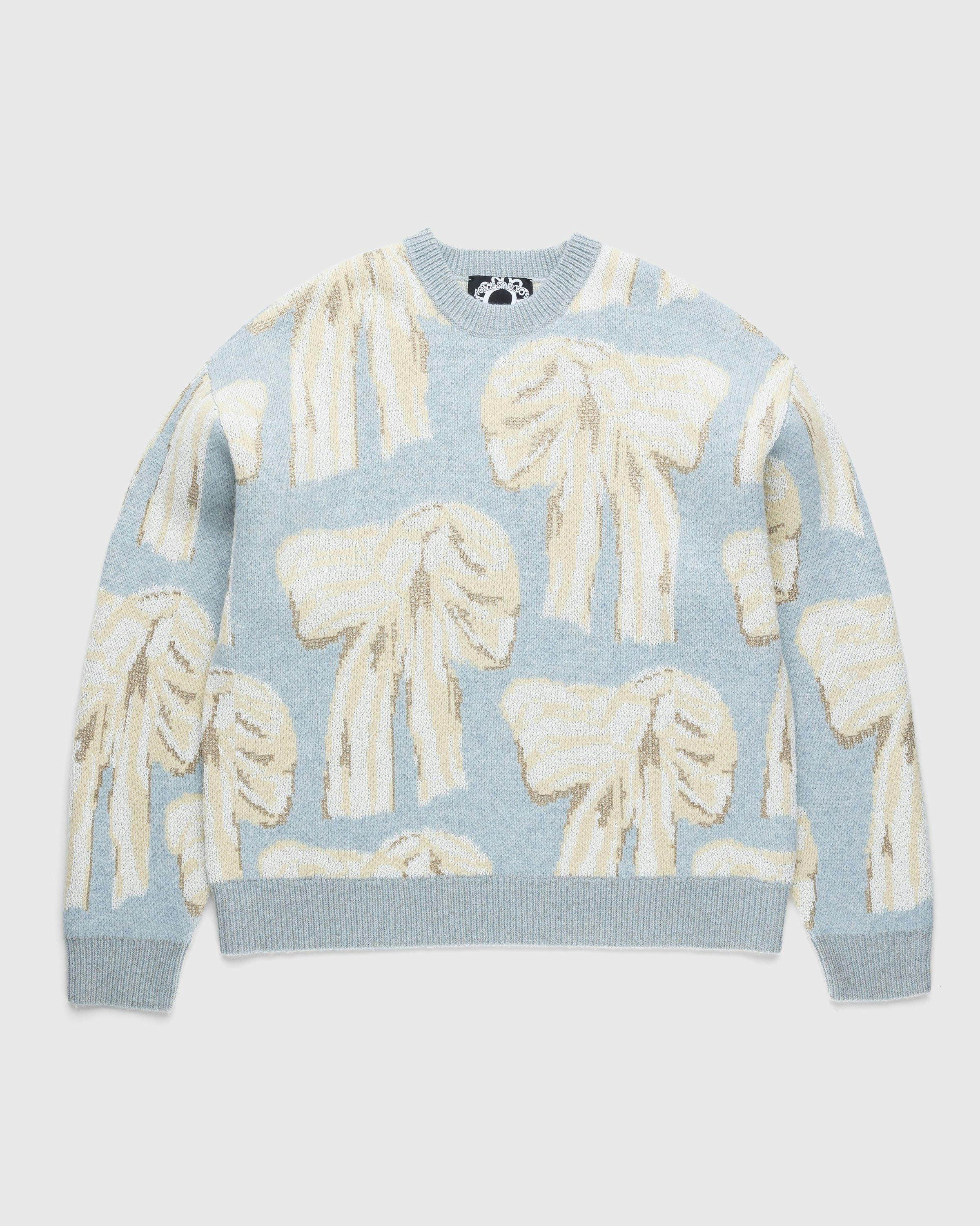 Acne Studios - Jacquard Pattern Crewneck Sweater Blue - Clothing - Blue - Image 1