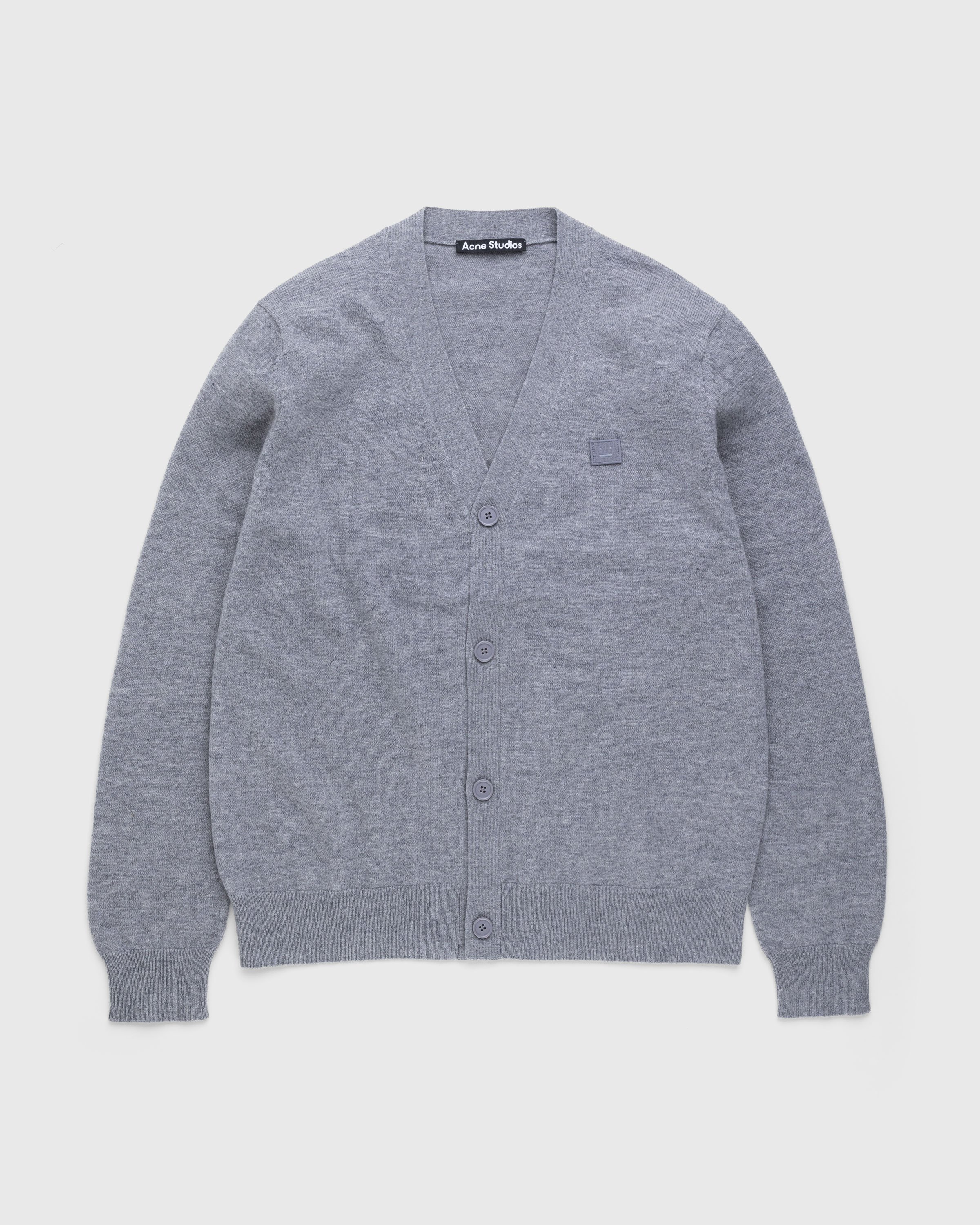 Acne Studios - Knit Wool Cardigan Grey - Clothing - Grey - Image 1