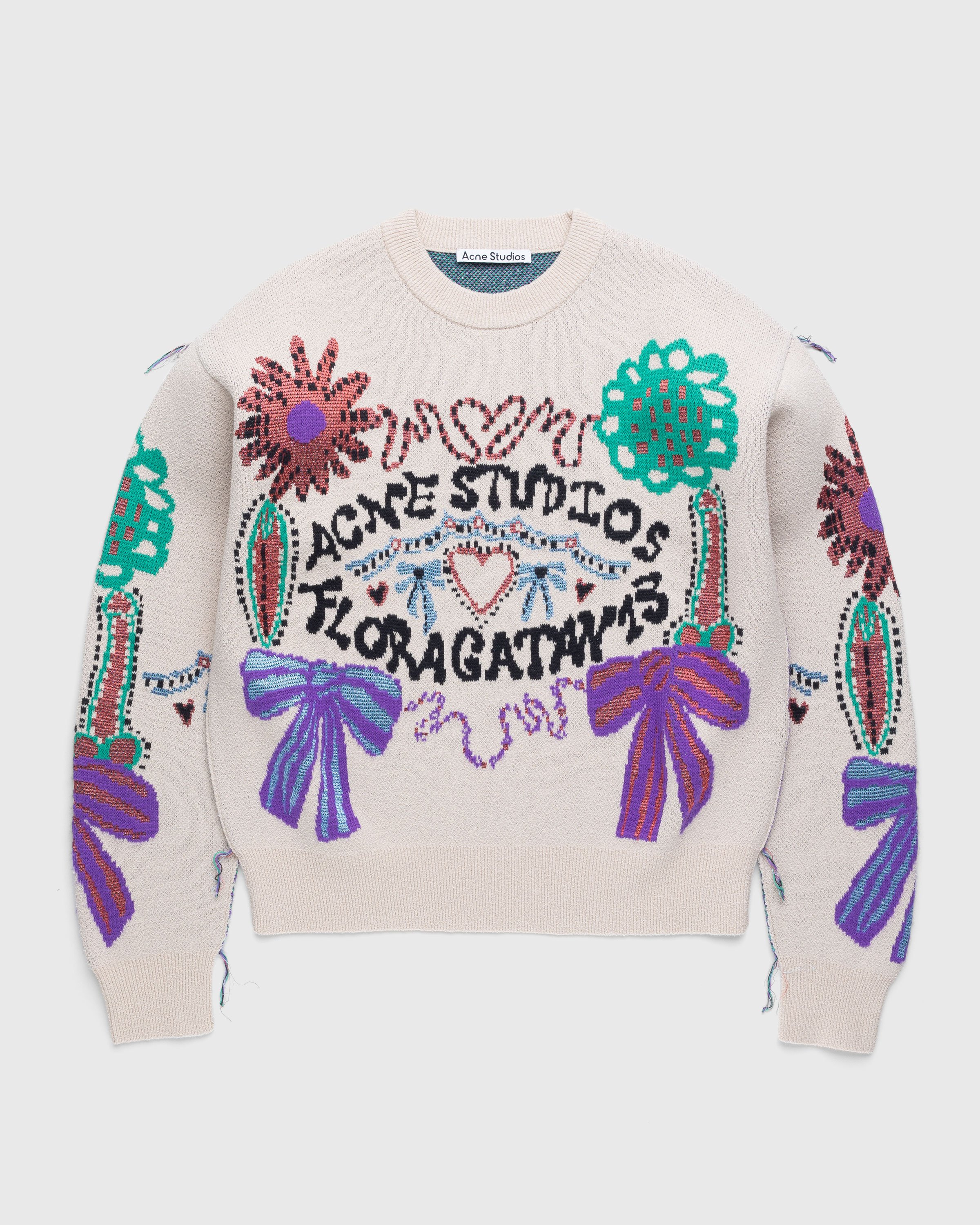 Acne Studios - Floragatan Jacquard Sweater Multi - Clothing - Multi - Image 1