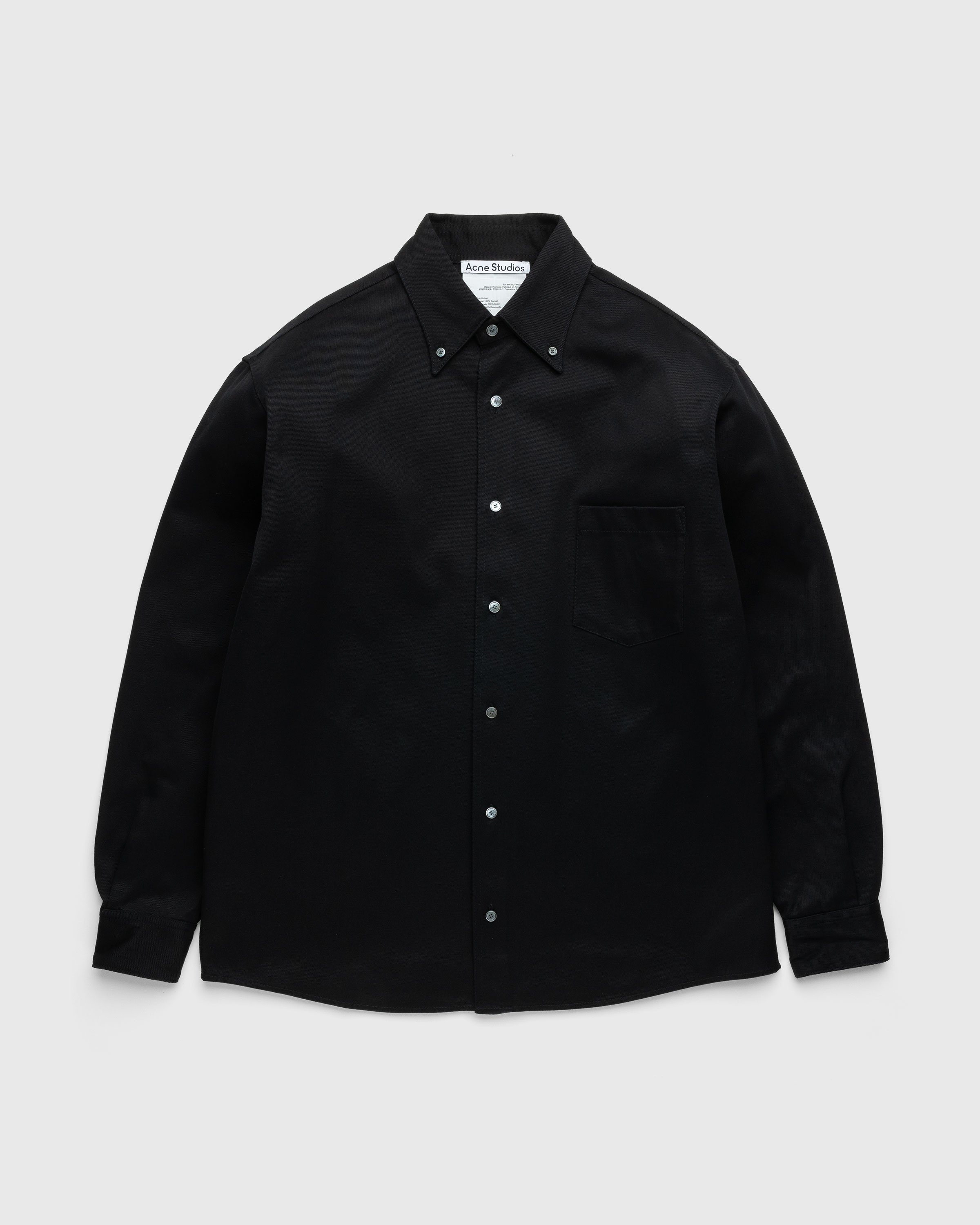 Acne Studios - Button-Up Overshirt Black - Clothing - Black - Image 1
