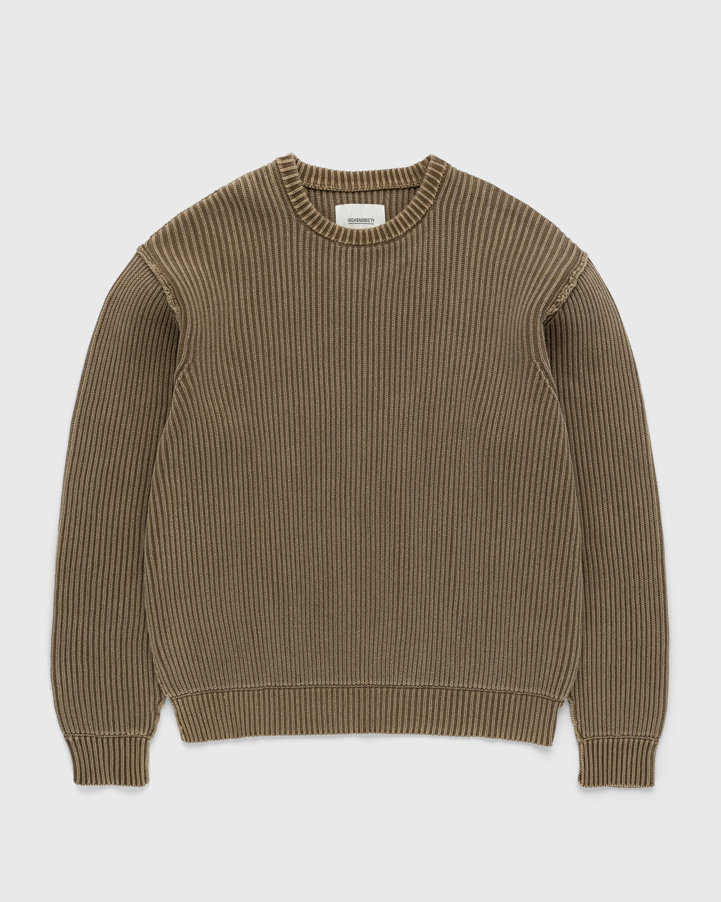 Highsnobiety - Pigment Dyed Loose Knit Sweater Brown - Clothing - Brown - Image 1