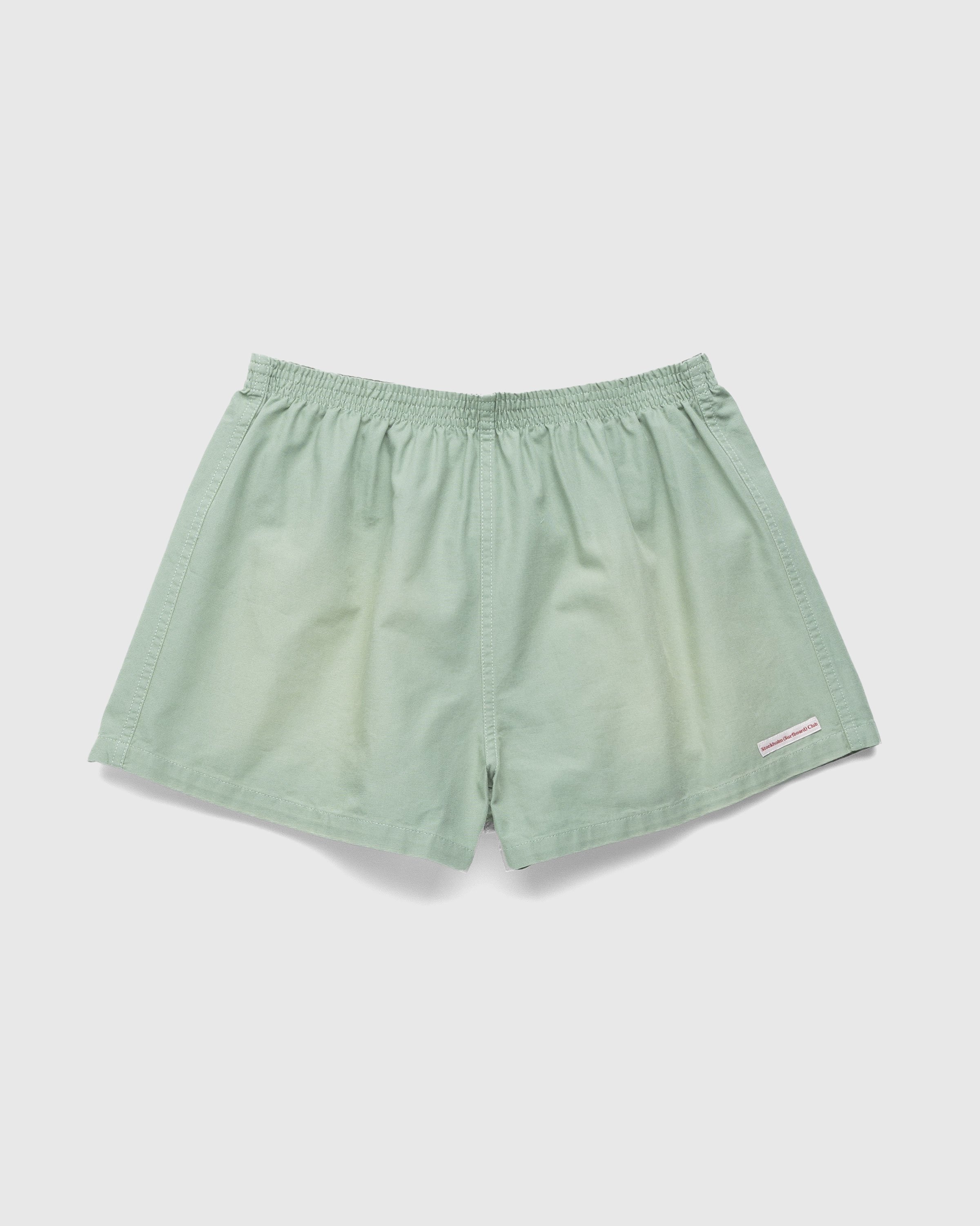 Stockholm Surfboard Club - Lightweight Cotton Canvas Shorts Sage - Clothing - Green - Image 1