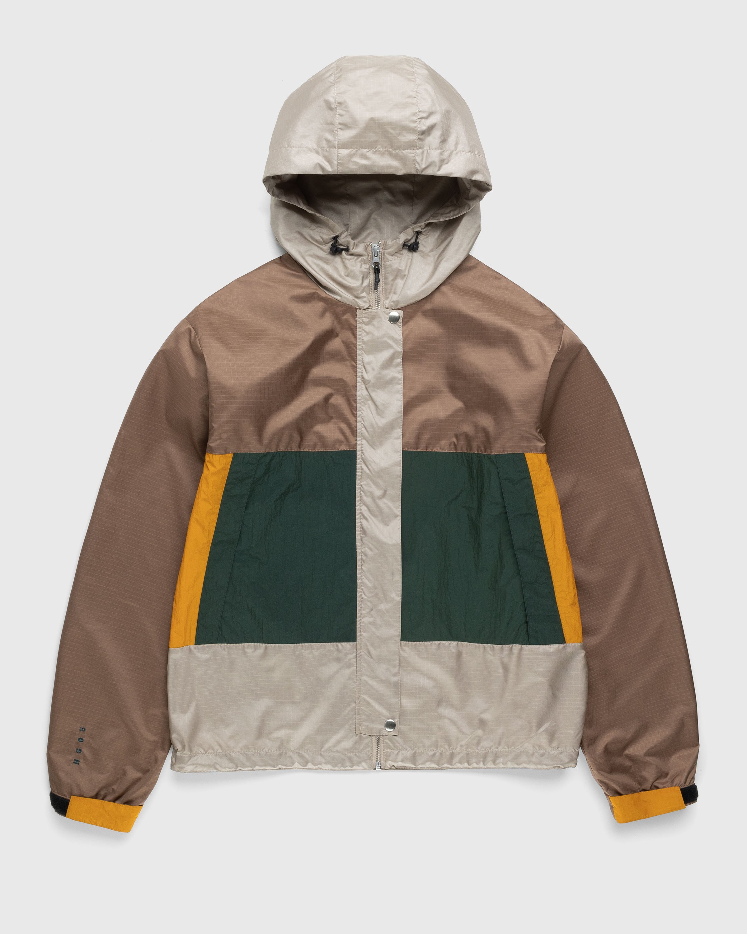 Highsnobiety - Mix Panel Parka Brown/Green - Clothing - Multi - Image 1
