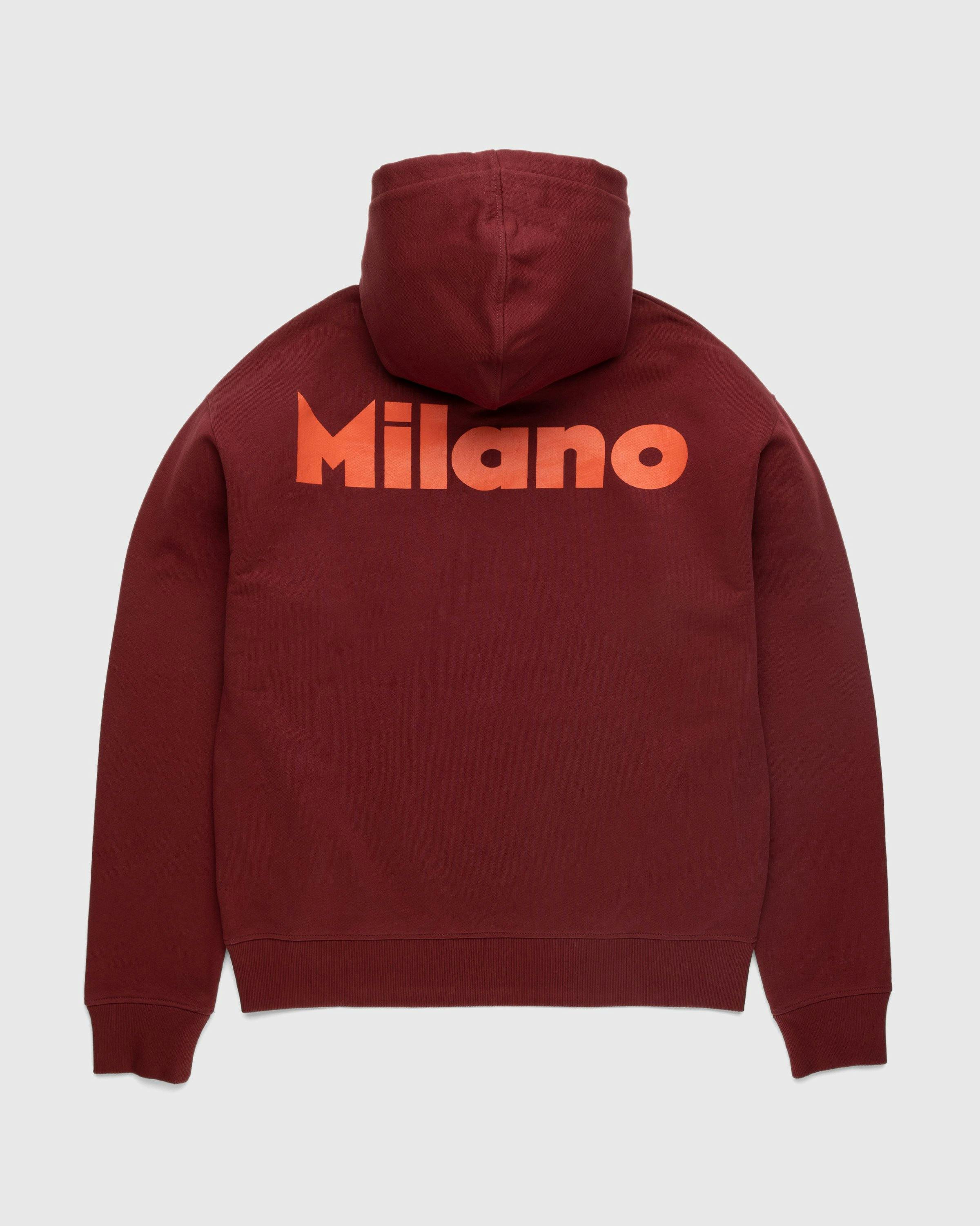 Highsnobiety - Milano Design Week Graphic Hoodie Burgundy - Clothing - Red - Image 1