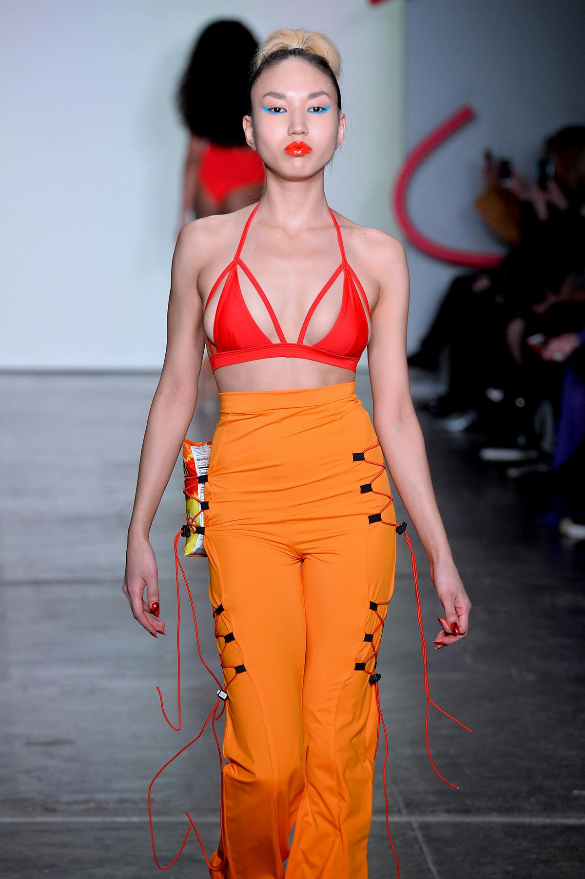 chromat nyfw fw18 Cheetos runway