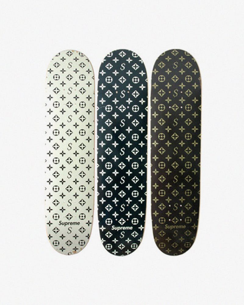 Rare Antique Supreme x Louis Vuitton LV Monogram Skateboard Decks