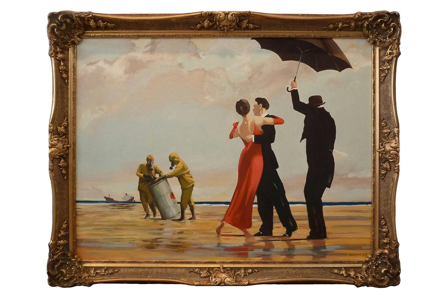 Vettriano Beach Rescue ["Lazinc banksy