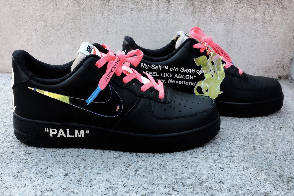 Custom AIR FORCE 1 black - OFF WHITE