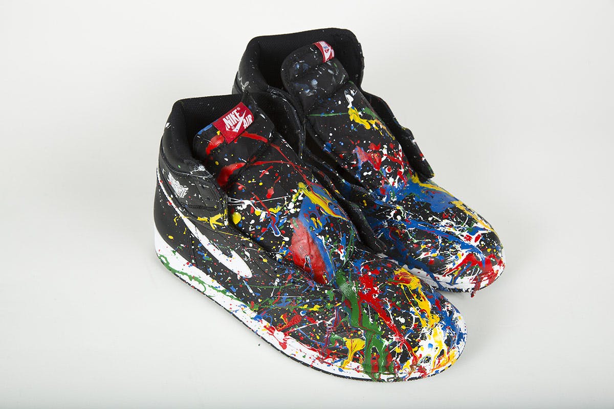 limited sneakers art charity auction Project Blitz dj am mr brainwash