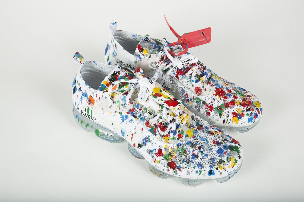 limited sneakers art charity auction Project Blitz dj am mr brainwash