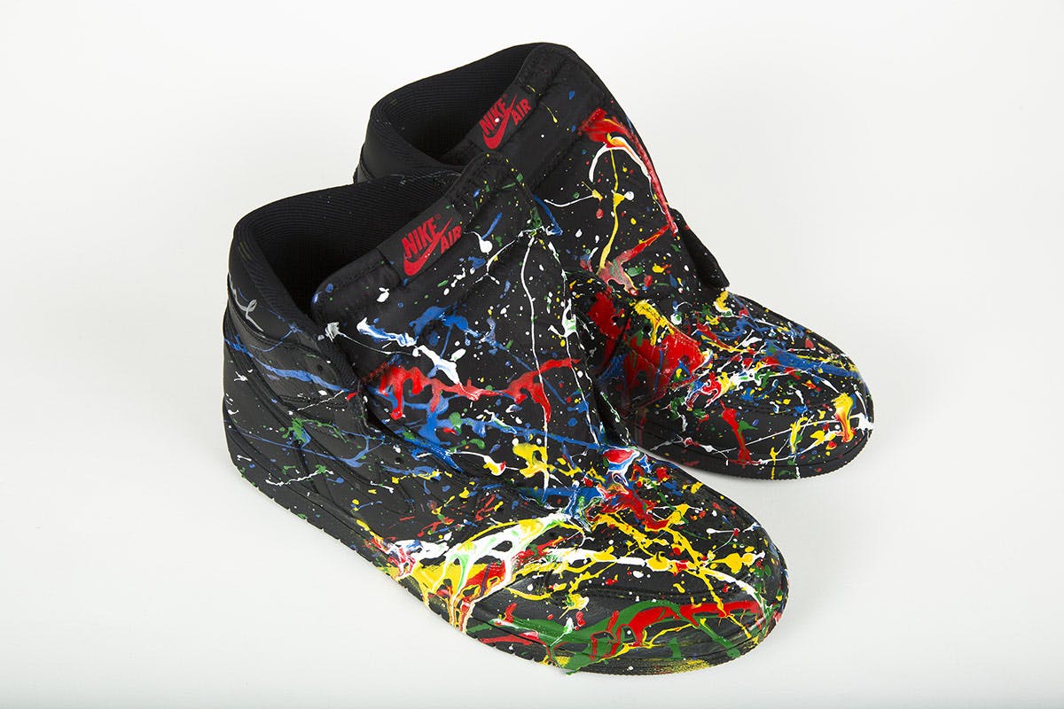 limited sneakers art charity auction Project Blitz dj am mr brainwash