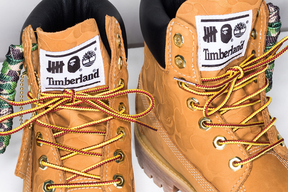 undefeated a bathing ape timberland release date price bape