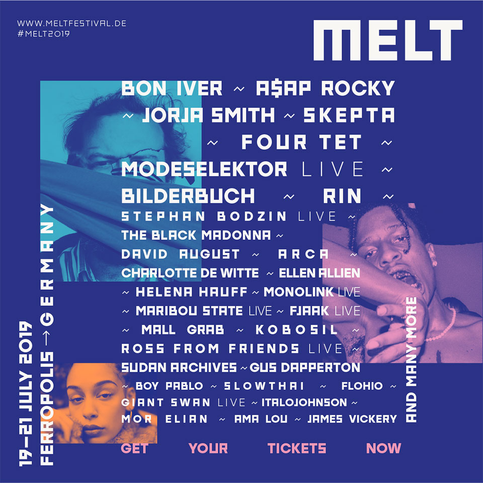 melt festival 2019 lineup arca asap rocky four tet