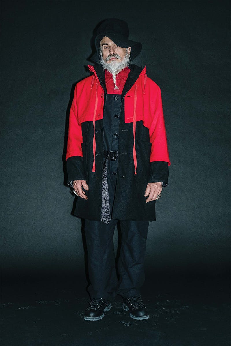 woolrich engineered garments red black collaboration