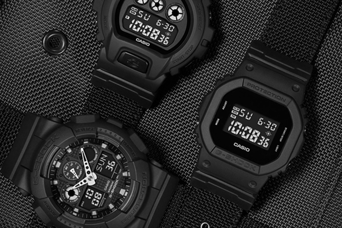 Silicon nikkel ting Casio Drops Super Slick G-SHOCK "Black Out" Collection