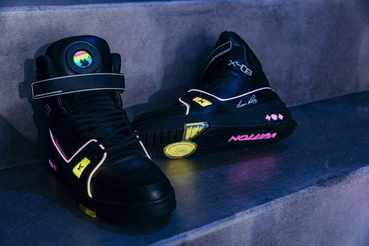 Louis Vuitton FW19 Fiber Optic Bag and Sneakers