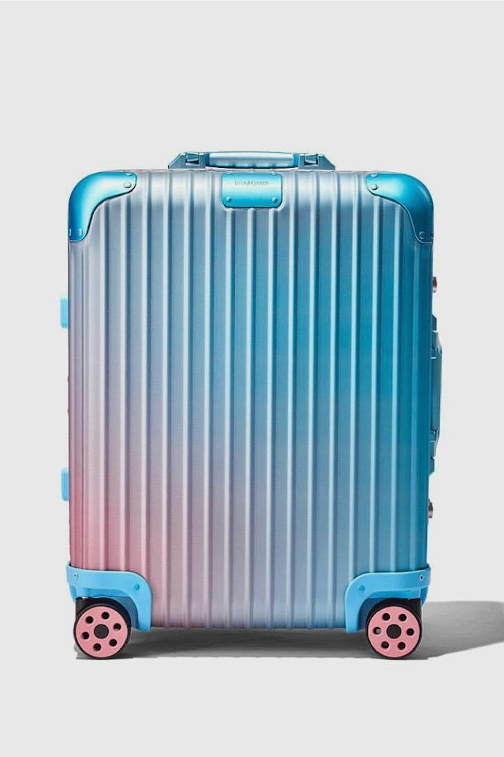 rose gold rimowa luggage