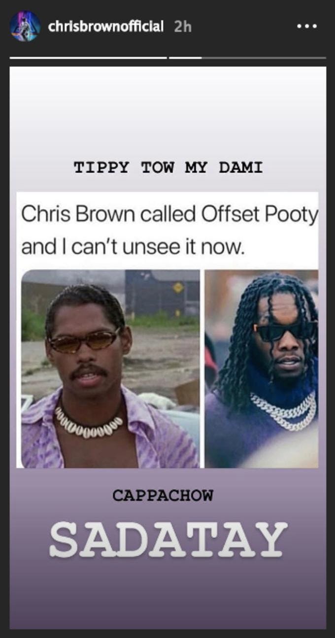 offset chris brown beef 21 savage memes