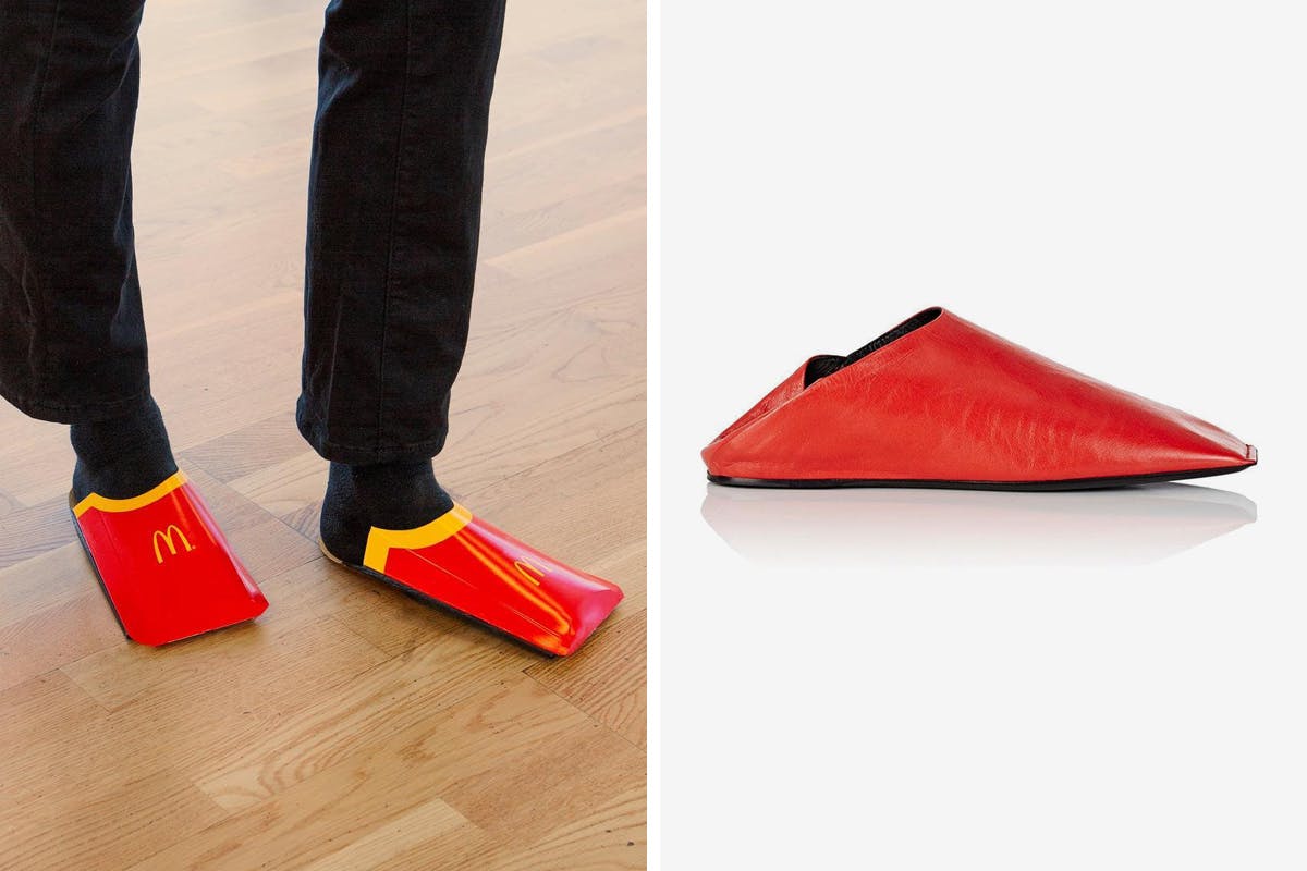 mcdonalds fires shot balenciaga fry carton shoe mcdonald's