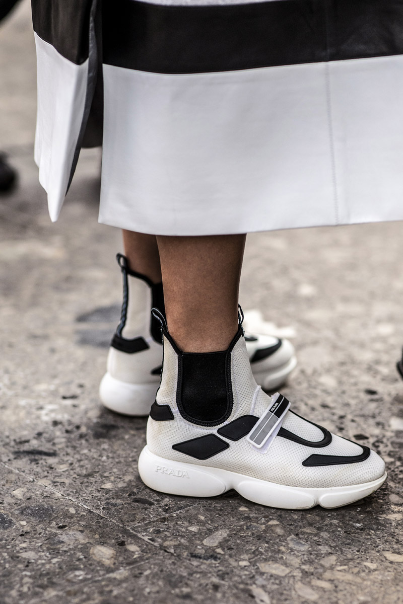womens fashion week milan fw19 sneaker street style Adidas Nike