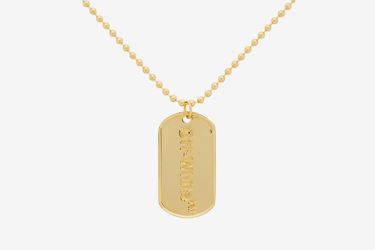 Off-White c/o Virgil Abloh Arrow-motif Logo Detailed Necklace in Metallic  for Men