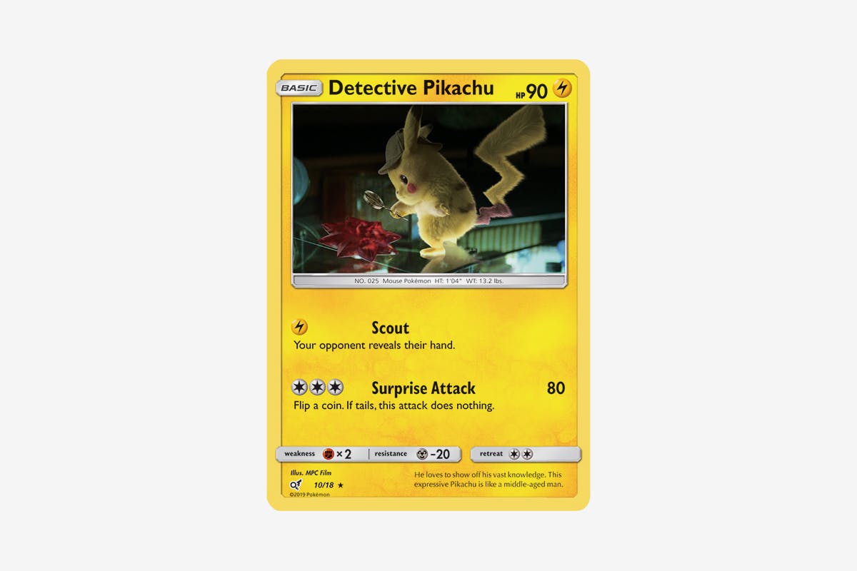 detective pikachu pokemon cards