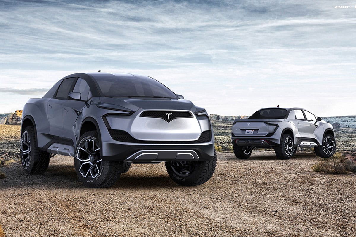 tesla pickup truck model p