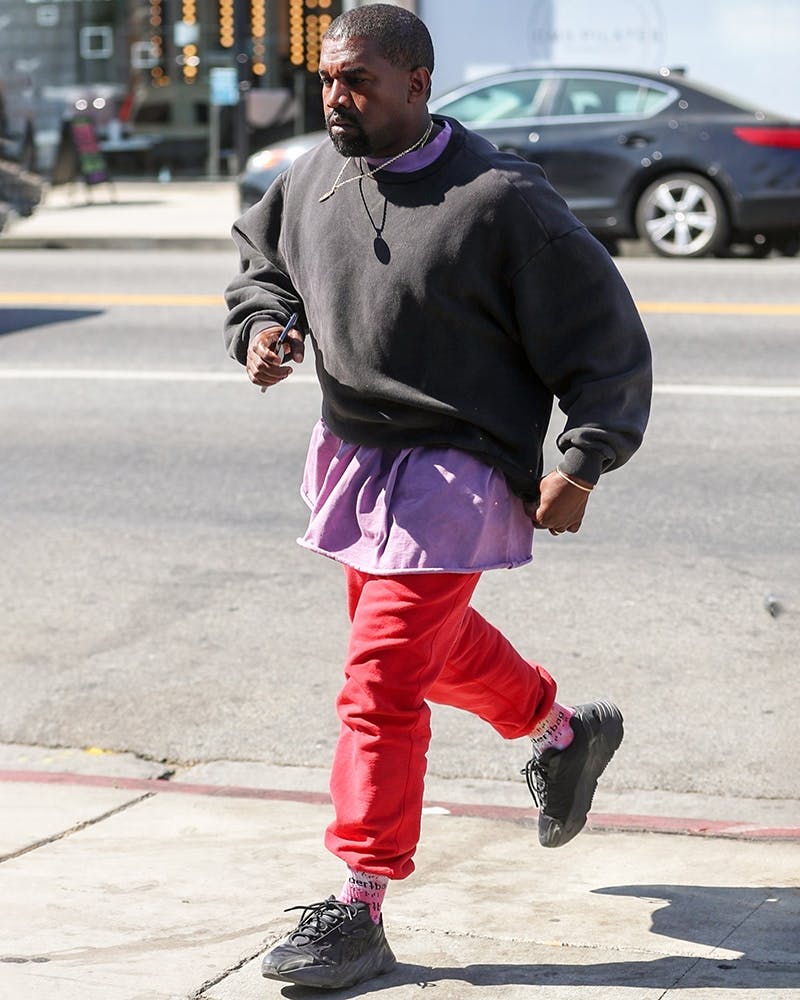 Kanye West Steps Out in Triple Black YEEZY Boost 700 VX