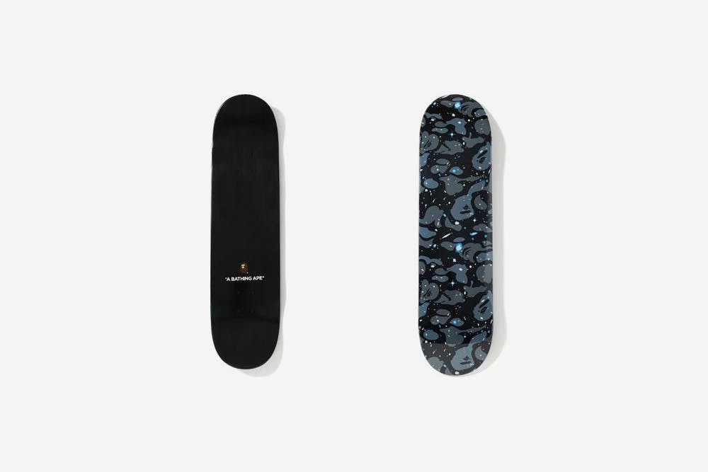 bape space camo skateboard A Bathing Ape