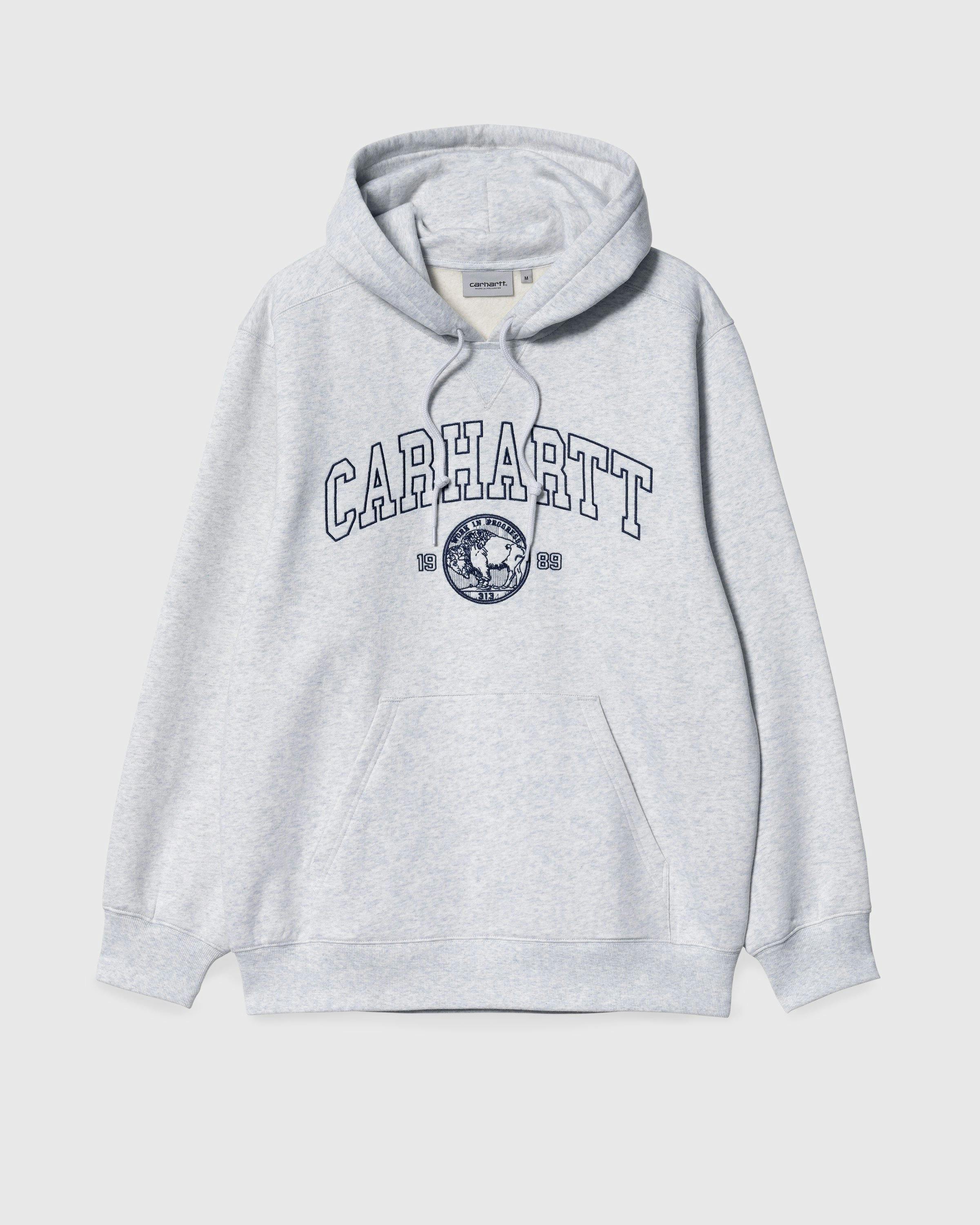 Carhartt WIP - Coin Hoodie Ash Heather/Atom Blue - Clothing - Green - Image 1