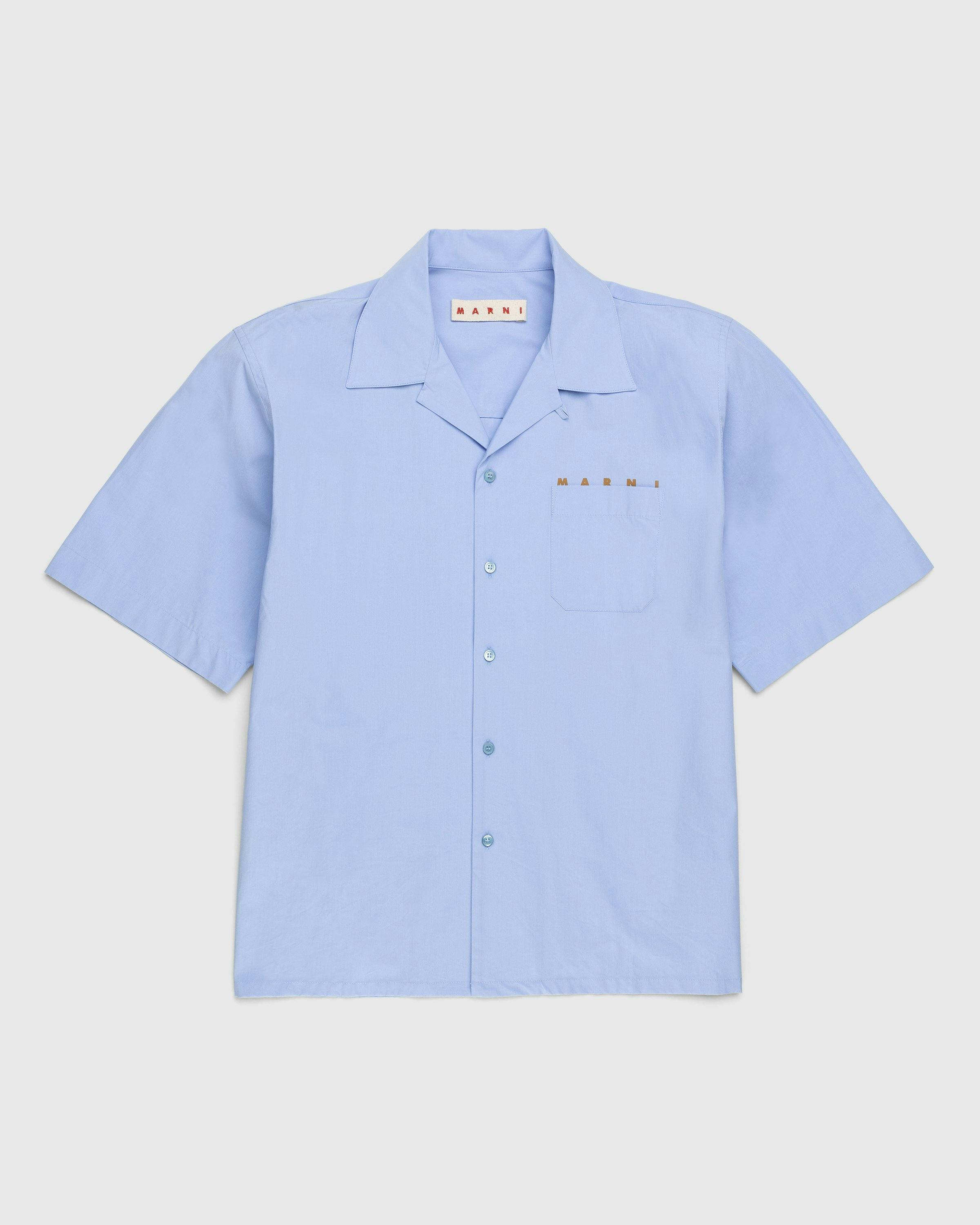 Marni - Logo Bowling Shirt Blue - Clothing - Blue - Image 1