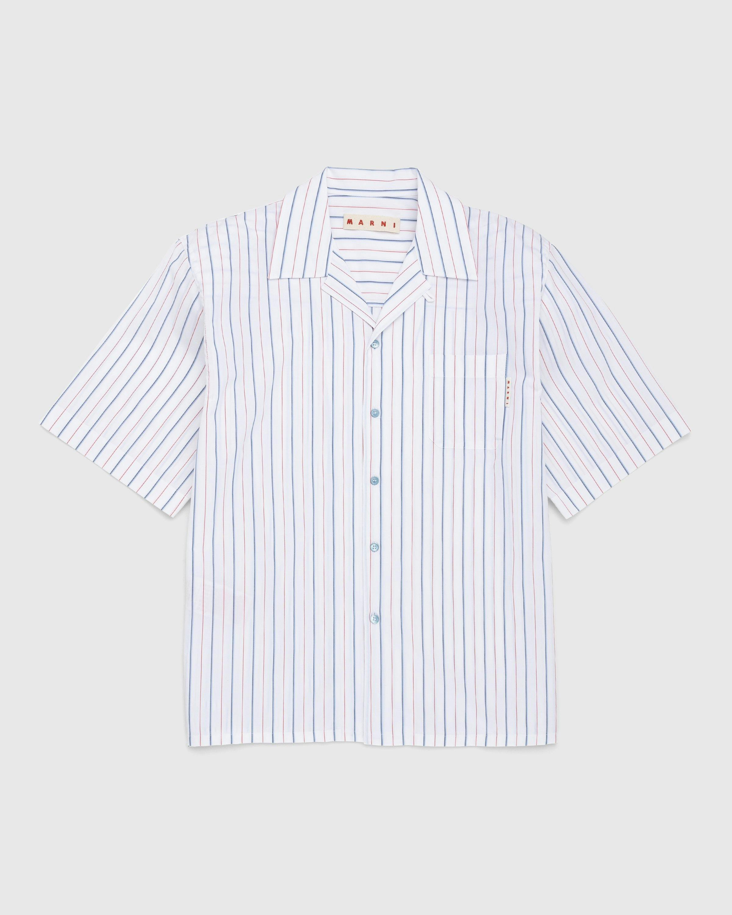 Marni - Striped Button-Up Shirt White - Clothing - White - Image 1