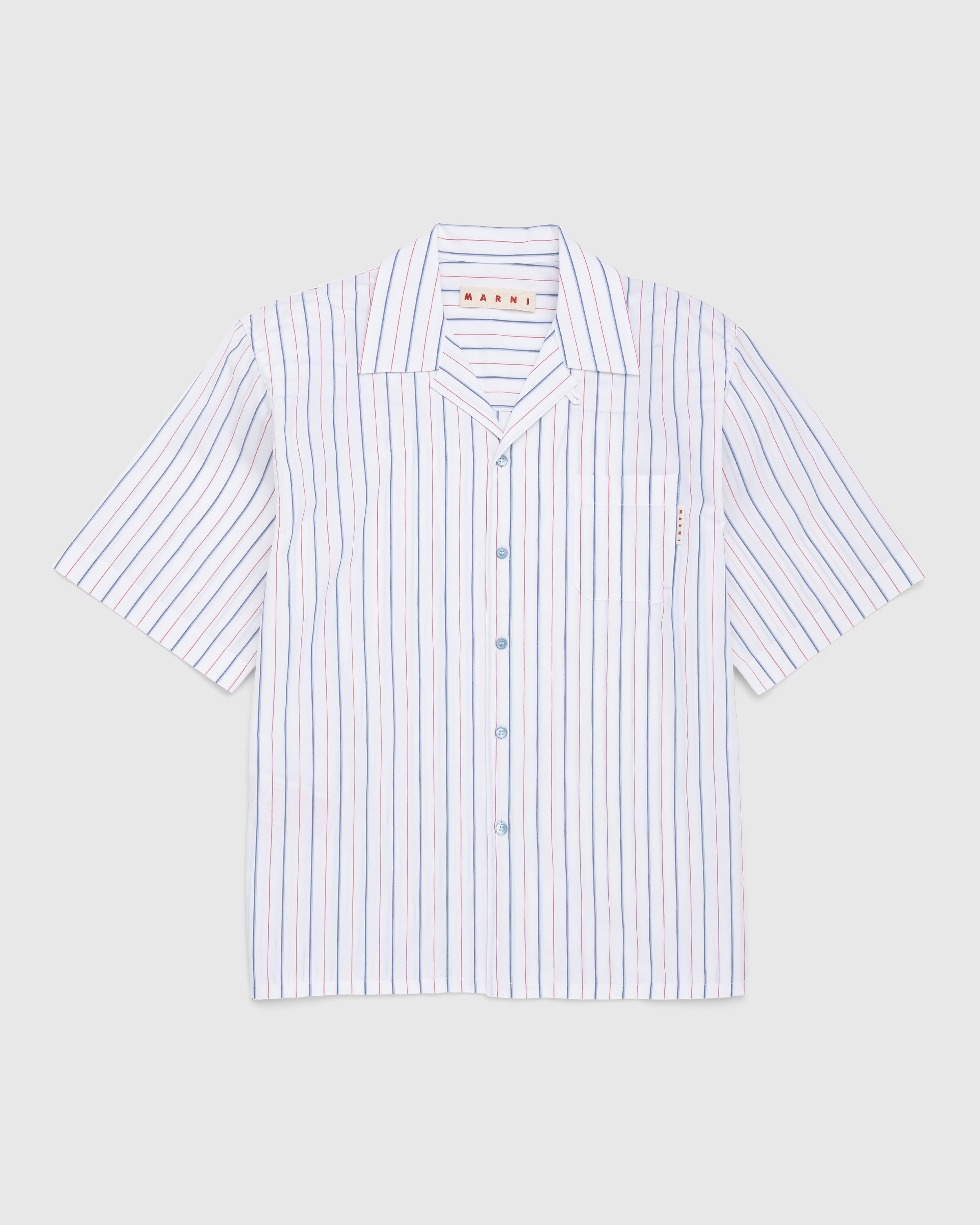 Marni - Striped Button-Up Shirt White - Clothing - White - Image 1