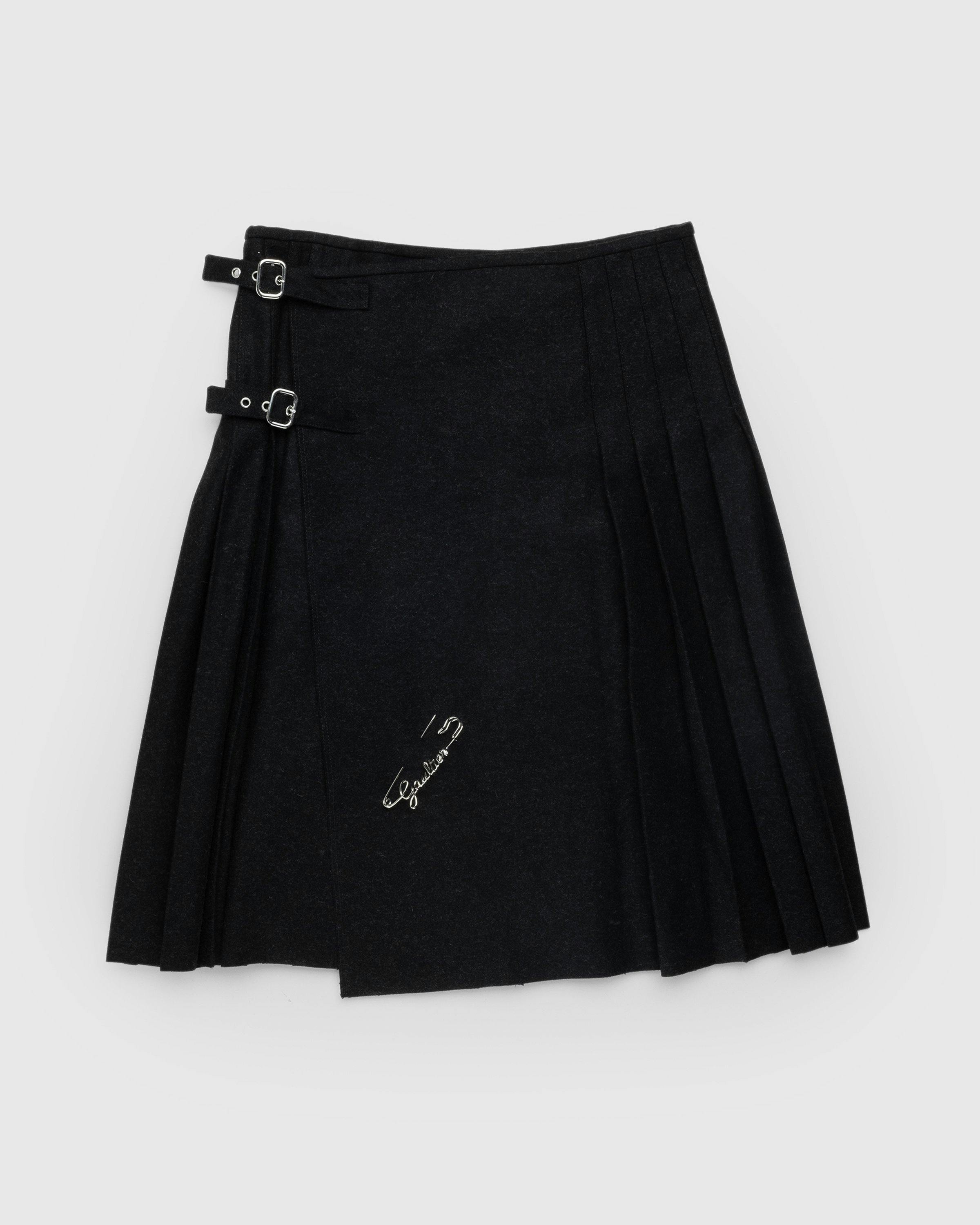 Jean Paul Gaultier - Felted Wool Kilt Dark Grey - Clothing - Grey - Image 1