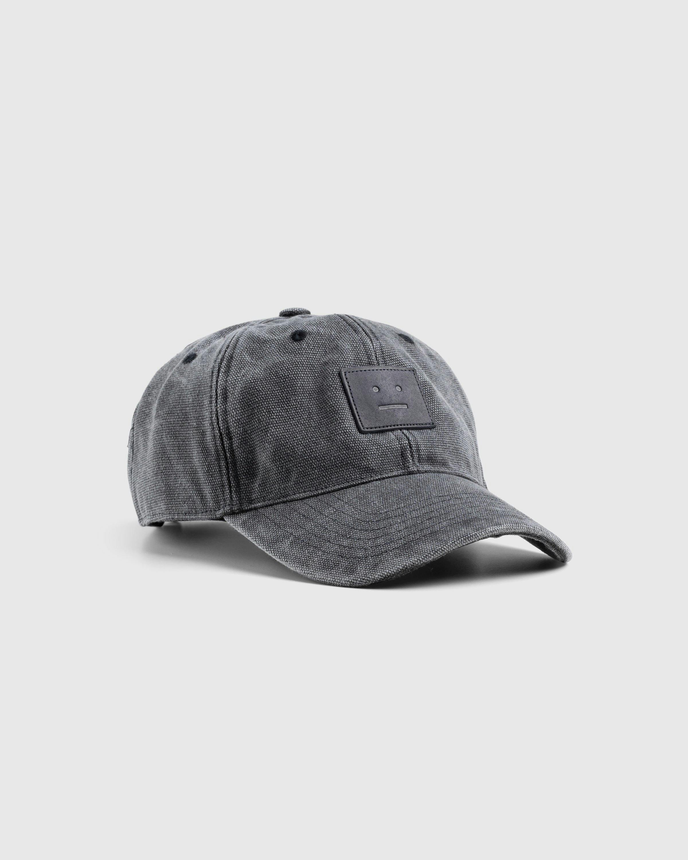 Acne Studios - Leather Face Logo Baseball Cap Grey - Accessories - Grey - Image 1