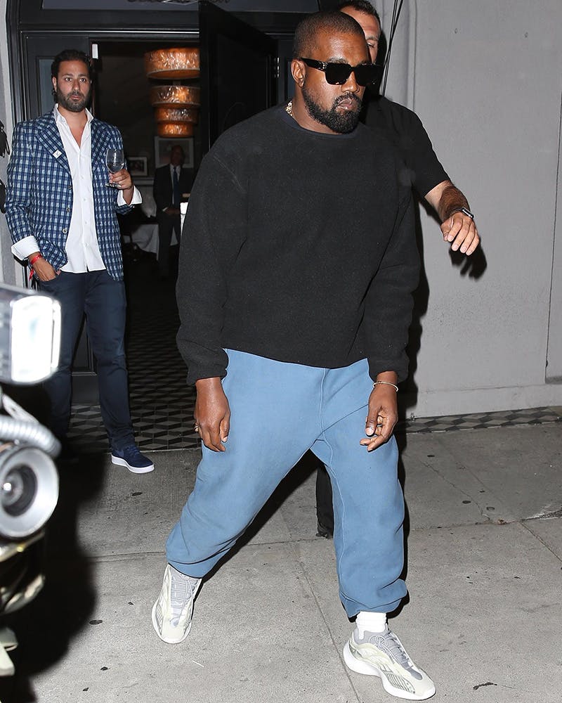 Kanye West Steps Out In Hollywood Wearing New YEEZY Sample